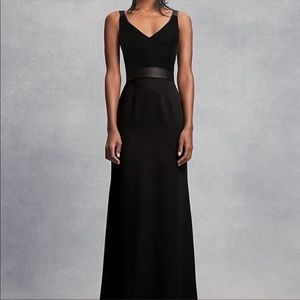 Crepe and Velvet Bridesmaid Dress Vera Wang 0